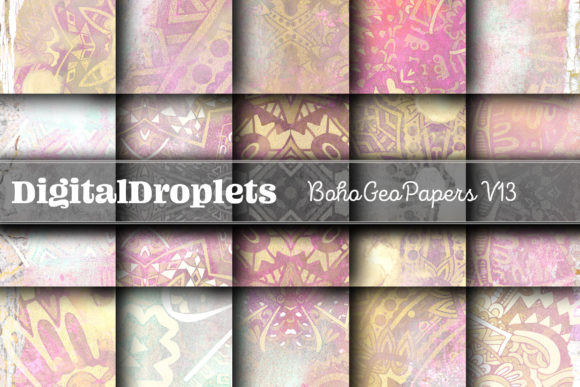 Boho Geo Papers Vol. 13: A Designer's Go-To Collection