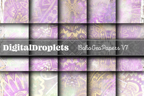 Boho Geo Papers Vol. 7 | A Designer's Toolkit for Rich Texture