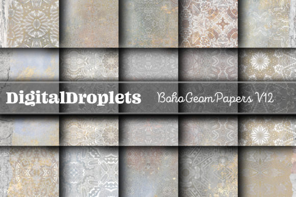 Boho Geom Papers Vol. 12: A Designer's Textured Toolkit