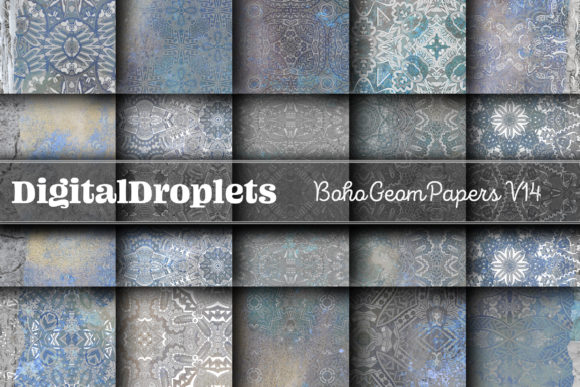 Boho Geom Papers Vol. 14: Your New Favorite Textured Backgrounds