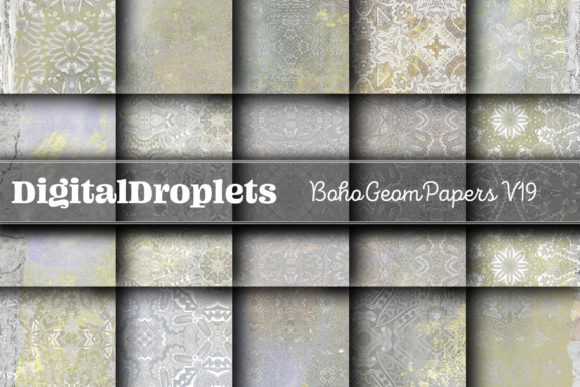 Boho Geom Papers Vol. 19: A Designer's Texture Toolkit