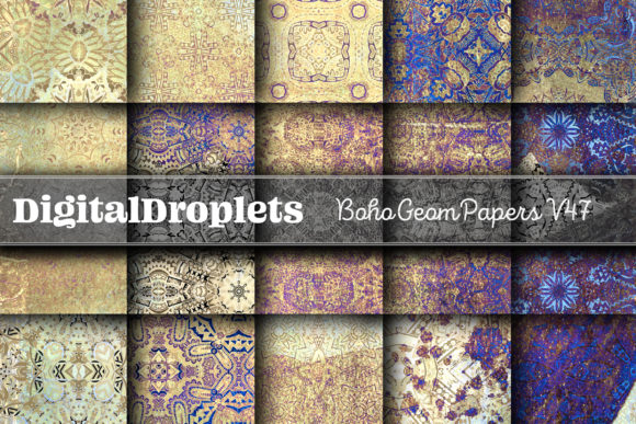 Boho Geom Papers Vol. 47: A Creative Texture Collection