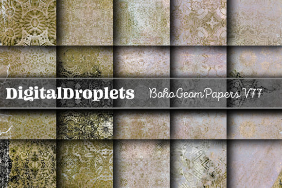 Boho Geom Papers Vol. 77 | Collection: A Designer's Textured Toolkit