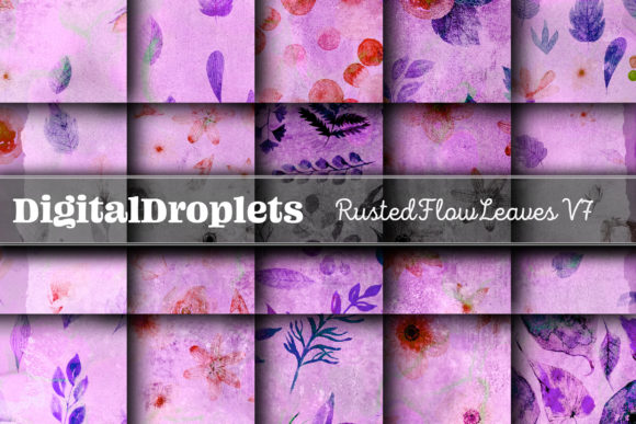 Rusted Flow Leaves Vol. 7: Grungy Botanical Backgrounds